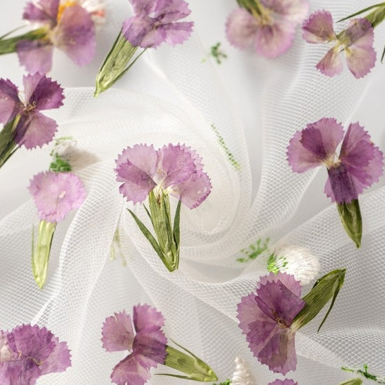 Light purple carnation pressed flowers,12 PCS/Pack
