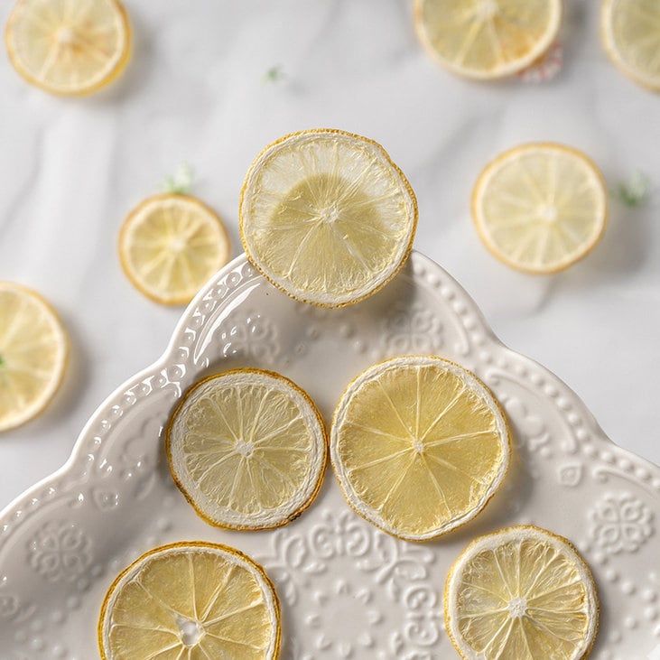 Pressed Yellow Lemon Slices, Dried Fruit Set (2 PCS)