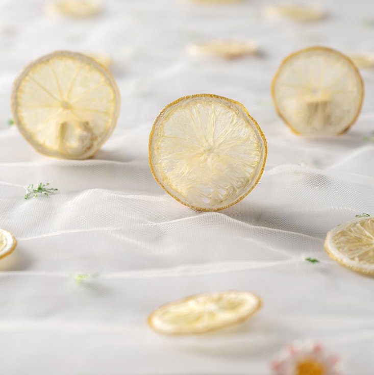 Pressed Yellow Lemon Slices, Dried Fruit Set (2 PCS)