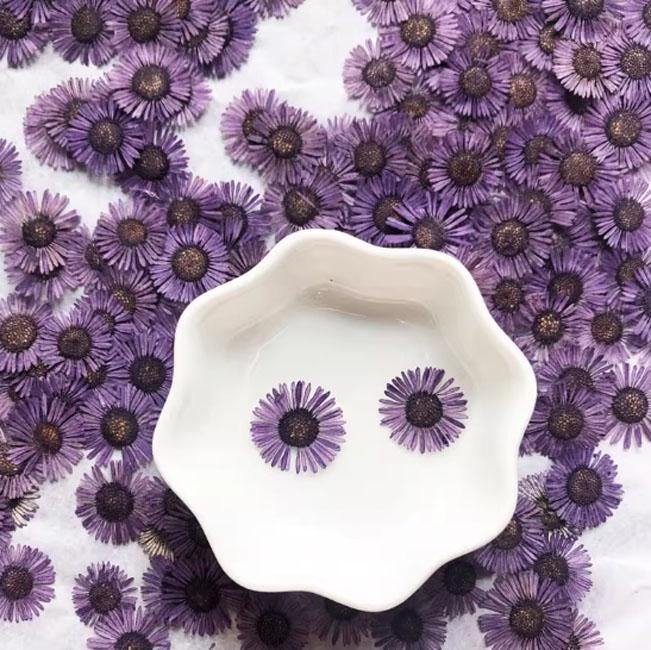 12 Purple Pressed Flowers: Real Dried Wildflower Petals for Resin Jewelry